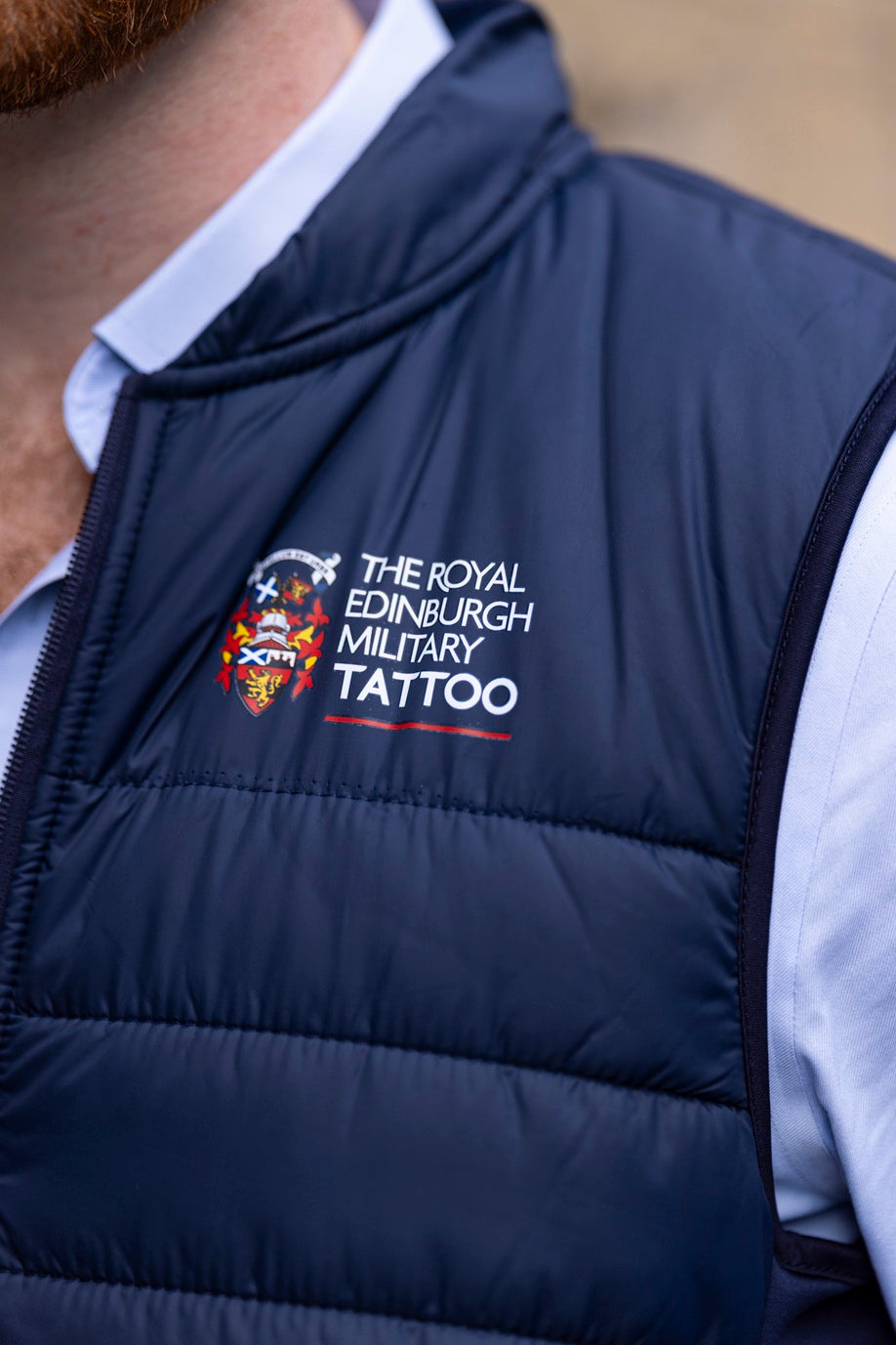 THE ROYAL EDINBURGH MILITARY TATTOO NAVY PADDED GILET