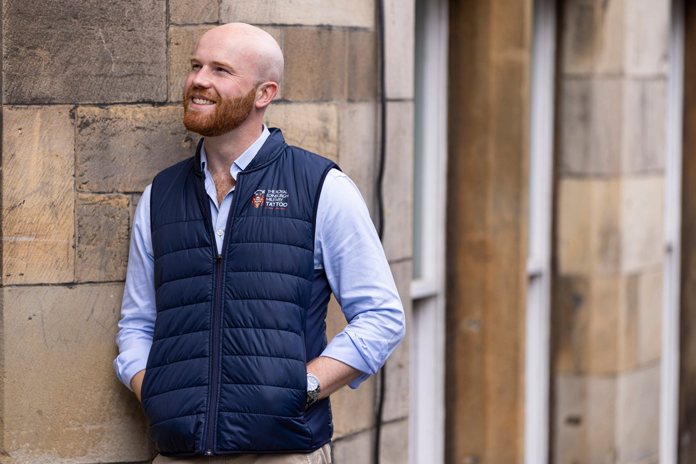 THE ROYAL EDINBURGH MILITARY TATTOO NAVY PADDED GILET