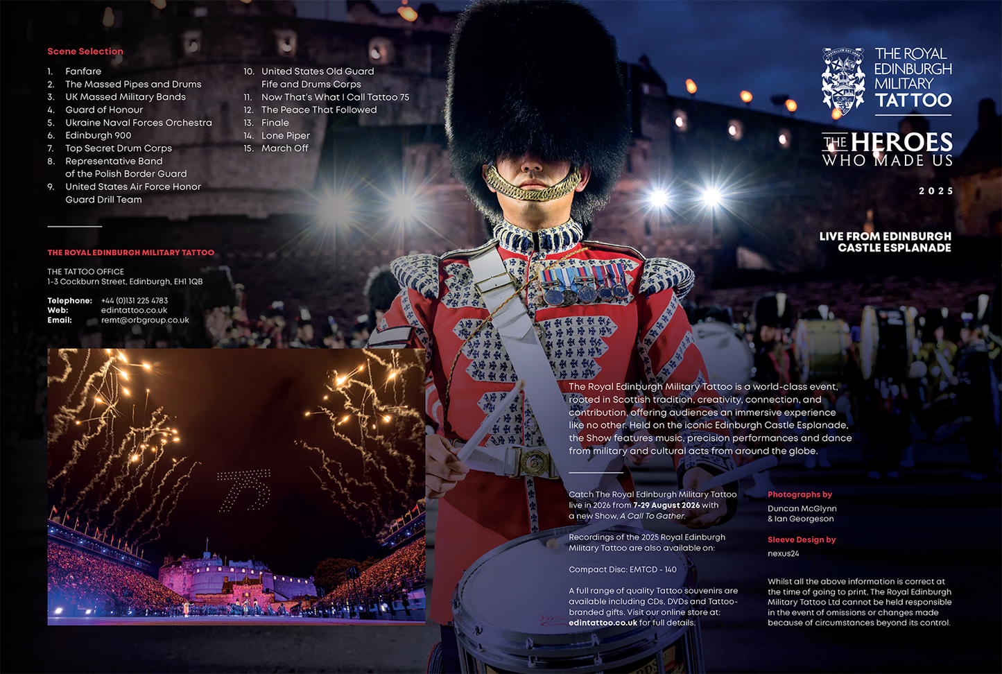 THE ROYAL EDINBURGH MILITARY TATTOO DVD 2025 THE HEROES WHO MADE US (PRE-ORDER)