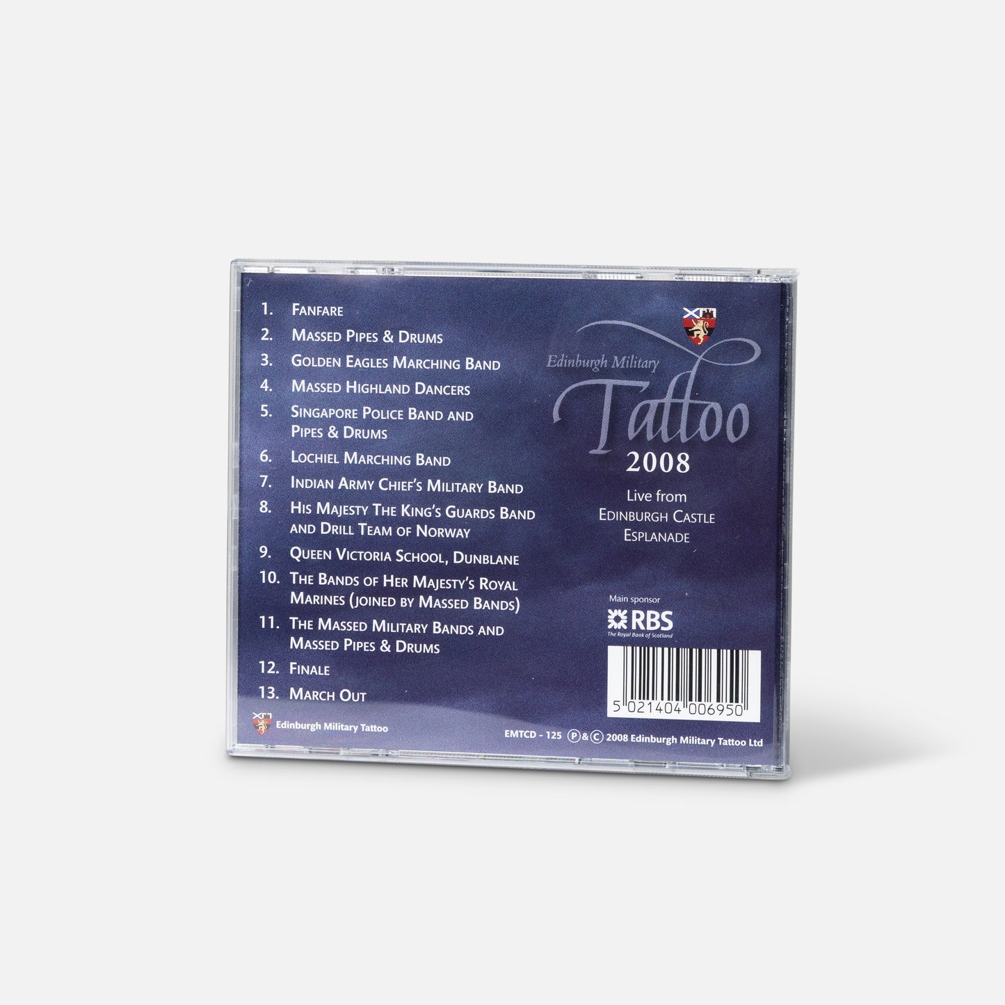 THE ROYAL EDINBURGH MILITARY TATTOO 2008 CD