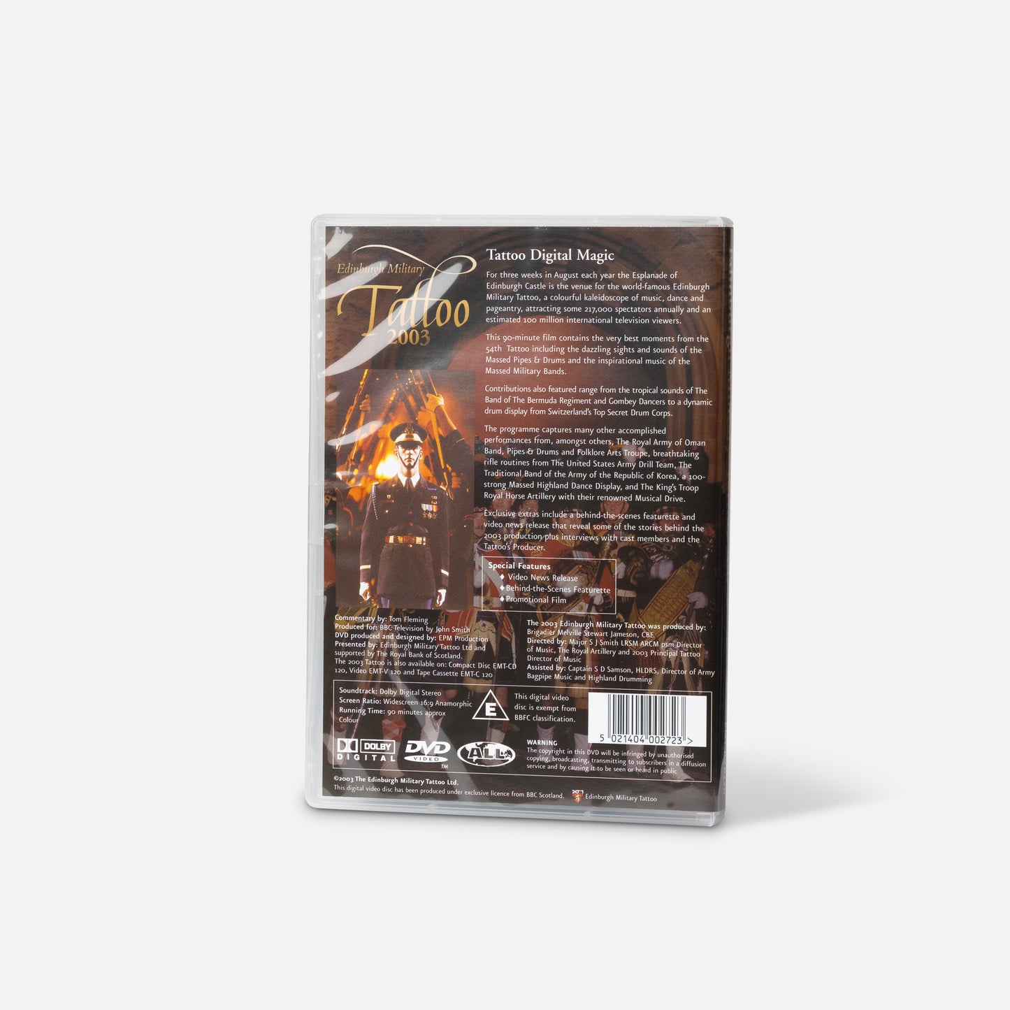 THE ROYAL EDINBURGH MILITARY TATTOO DVD 2003