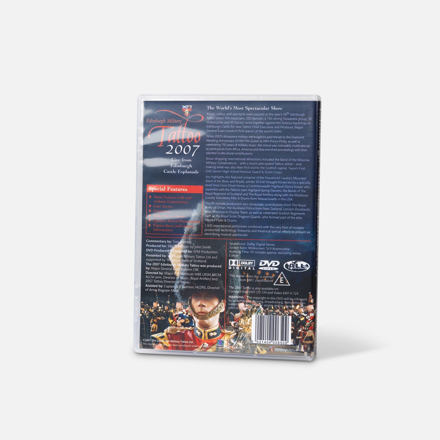 THE ROYAL EDINBURGH MILITARY TATTOO DVD 2007