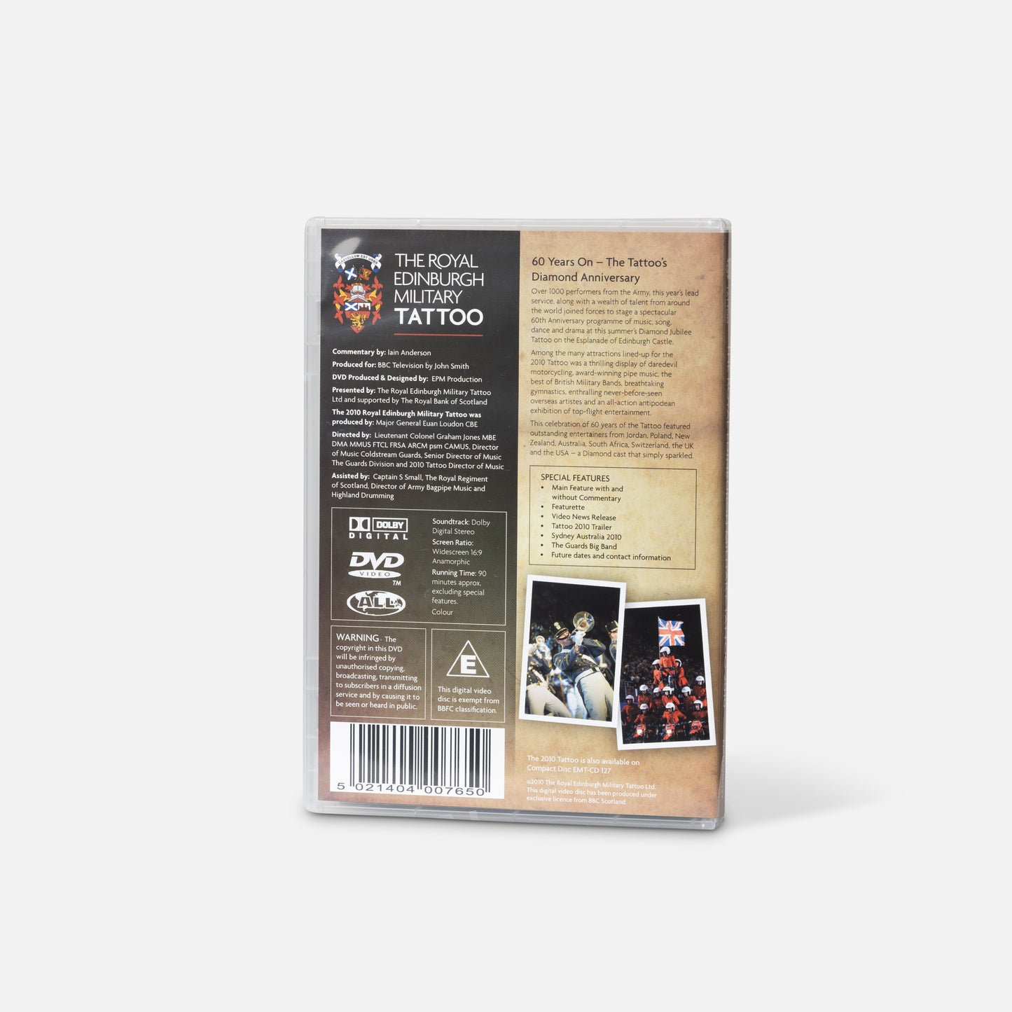 THE ROYAL EDINBURGH MILITARY TATTOO 2010 DVD