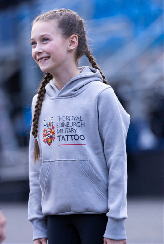 THE ROYAL EDINBURGH MILITARY TATTOO KIDS COOL GREY HOODIE
